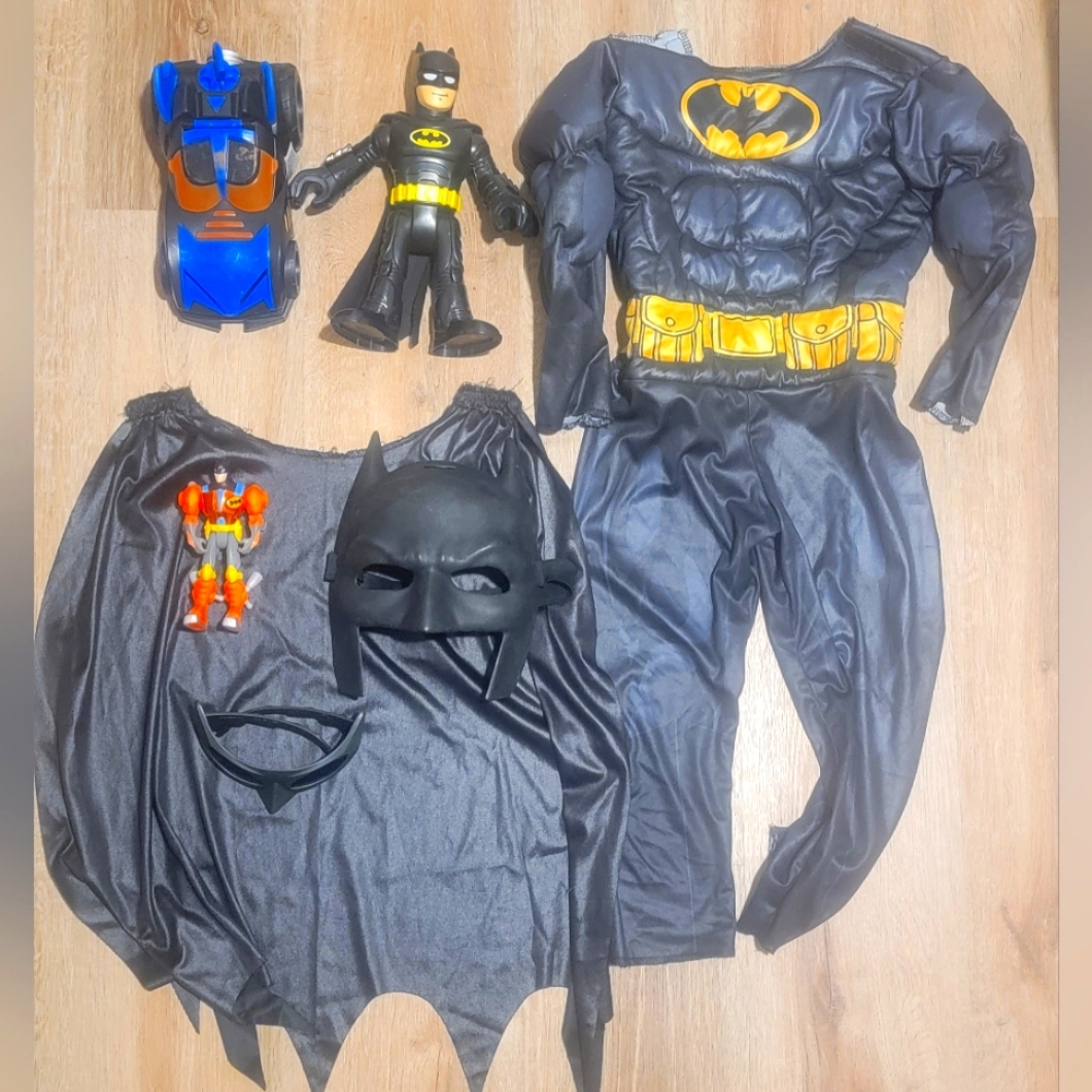 Batman Kids Costume 4T, Toy, Car, Mask